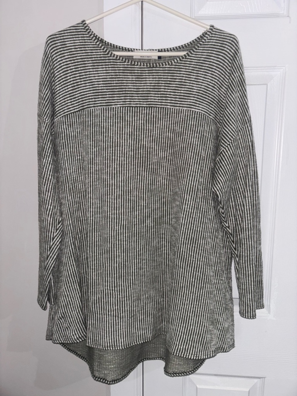 Star Vixen Black and White Striped Long Sleeve Tee